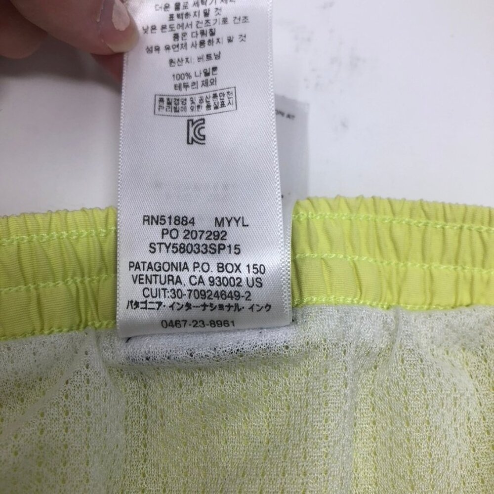 Patagonia Mens Baggies Shorts Longs 7" Size M Yellow - Picture 6 of 6